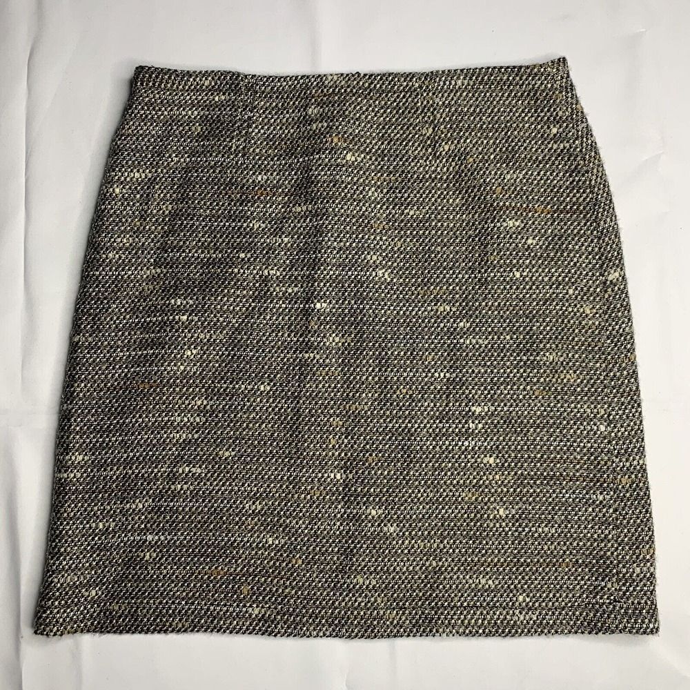 See by Chloe Multicolor Black Silver White Tweed A-line mini Skirt Size 2